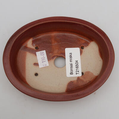 Ceramiczna miska bonsai 13 x 10 x 2,5 cm, kolor różowy - 3