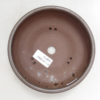 Ceramiczna miska bonsai 15 x 15 x 5,5 cm, kolor brązowy - 3
