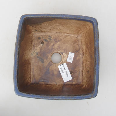 Ceramiczna miska bonsai 15,5 x 15,5 x 9 cm, kolor niebieski - 3
