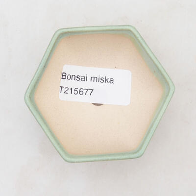 Ceramiczna miska bonsai 7 x 6 x 3 cm, kolor zielony - 3