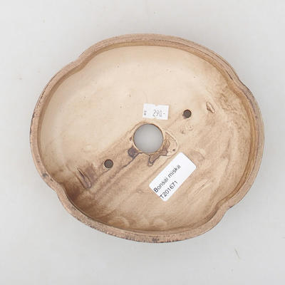 Ceramiczna miska bonsai 18 x 15,5 x 4 cm, kolor brązowy - 3