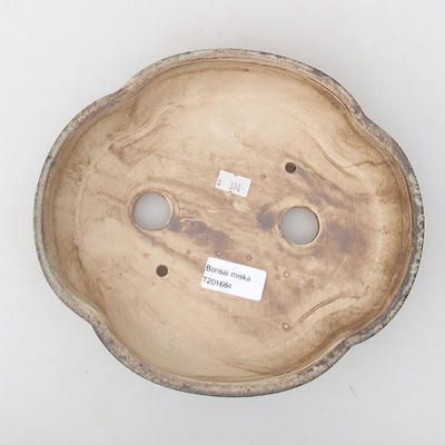 Ceramiczna miska bonsai 22 x 19,5 x 5 cm, kolor brązowy - 3