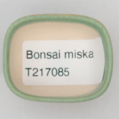 Ceramiczna miska bonsai 4 x 3,5 x 1,5 cm, kolor zielony - 3