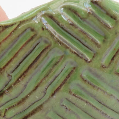 Ceramiczna muszla 8,5 x 8 x 4,5 cm, kolor zielony - 3