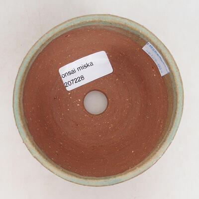 Ceramiczna miska bonsai 10 x 10 x 6,5 cm, kolor zielony - 3