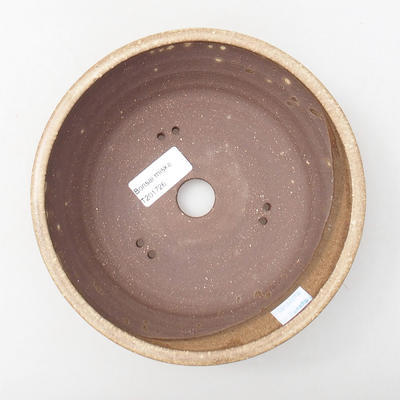 Ceramiczna miska bonsai 18,5 x 18,5 x 5,5 cm, kolor brązowy - 3