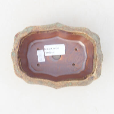 Ceramiczna miska bonsai 14 x 10 x 4 cm, kolor brązowy - 3