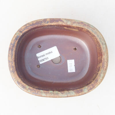 Ceramiczna miska bonsai 14 x 11 x 5,5 cm, kolor brązowy - 3