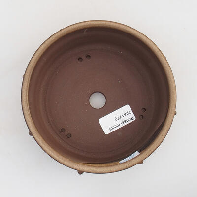 Ceramiczna miska bonsai 15 x 15 x 5 cm, kolor brązowy - 3
