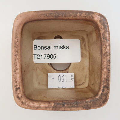 Ceramiczna miska bonsai 6,5 x 6,5 x 4,5 cm, kolor różowy - 3