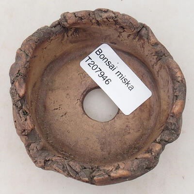 Ceramiczna muszla 6,5 ​​x 7 x 5 cm, szaro-brązowa - 3