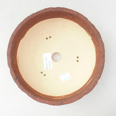 Ceramiczna miska bonsai 20,5 x 20,5 x 7,5 cm, kolor szaro-czarny - 3