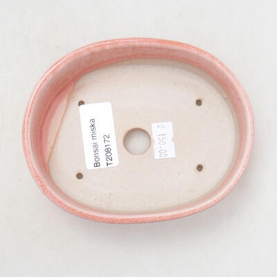 Ceramiczna miska bonsai 11,5 x 9 x 3,5 cm, kolor różowy - 3