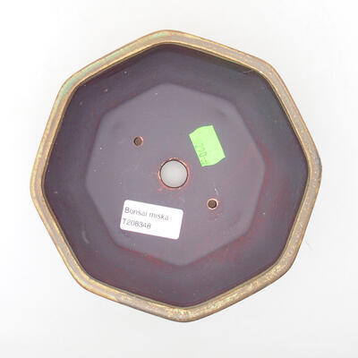 Ceramiczna miska bonsai 15,5 x 15,5 x 6,5 cm, kolor zielony - 3