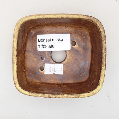 Ceramiczna miska bonsai 9 x 8 x 3,5 cm, kolor żółty - 3
