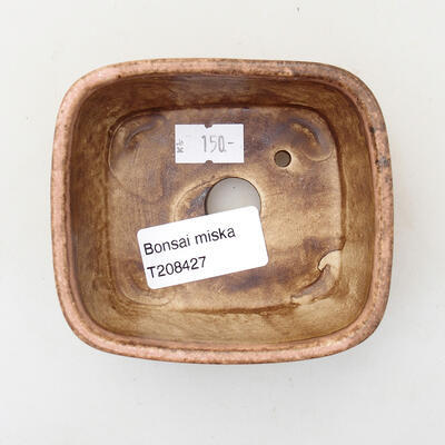 Ceramiczna miska bonsai 9 x 8 x 3,5 cm, kolor różowy - 3