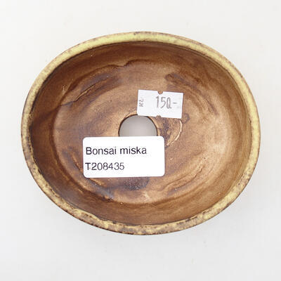 Ceramiczna miska bonsai 9,5 x 8,5 x 3,5 cm, kolor żółty - 3