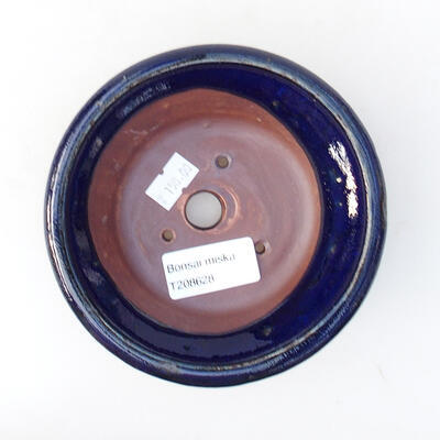 Ceramiczna miska bonsai 12,5 x 12,5 x 4 cm, kolor niebieski - 3