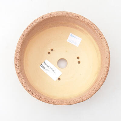 Ceramiczna miska bonsai 14 x 14 x 6,5 cm, kolor pęknięty żółty - 3