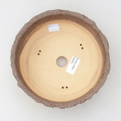 Ceramiczna miska bonsai 18,5 x 18,5 x 7 cm, kolor spękany żółty - 3