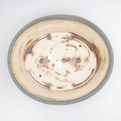 Ceramiczna miska bonsai 33 x 28,5 x 8 cm, kolor brązowo-zielony - 3