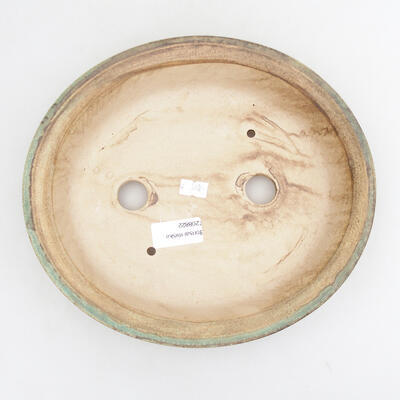 Ceramiczna miska bonsai 24 x 21,5 x 6 cm, kolor brązowo-zielony - 3