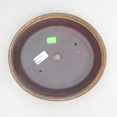Ceramiczna miska bonsai 24 x 21,5 x 5,5 cm, kolor brązowy - 3