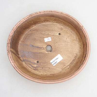 Ceramiczna miska bonsai 24 x 21,5 x 5,5 cm, kolor brązowo-różowy - 3