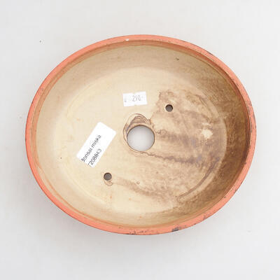 Ceramiczna miska bonsai 18 x 16 x 5,5 cm, kolor pomarańczowo-brązowy - 3