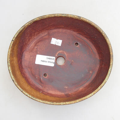 Ceramiczna miska bonsai 18,5 x 16 x 5,5 cm, kolor brązowy - 3