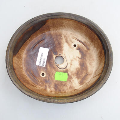 Ceramiczna miska bonsai 18 x 16 x 5 cm, kolor brązowy - 3
