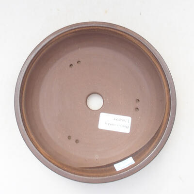 Ceramiczna miska bonsai 18 x 18 x 3,5 cm, kolor brązowy - 3