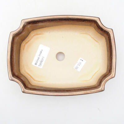 Ceramiczna miska bonsai 16,5 x 12 x 5 cm, kolor złoty - 3