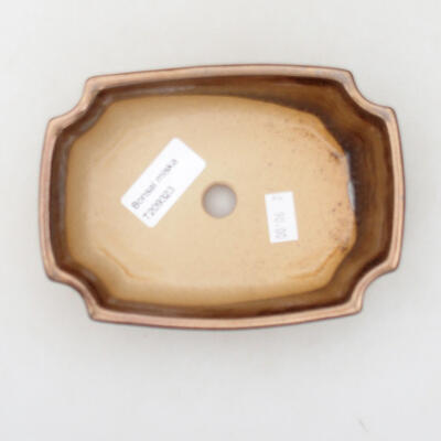 Ceramiczna miska bonsai 14,5 x 12,5 x 4,5 cm, kolor złoty - 3
