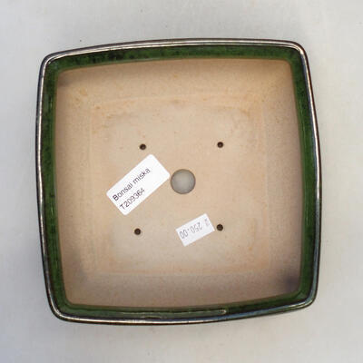 Ceramiczna miska bonsai 15,5 x 15,5 x 6 cm, kolor zielony - 3