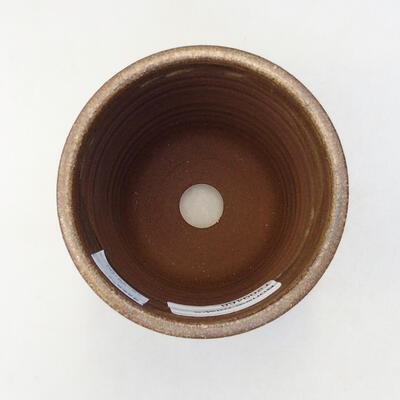 Ceramiczna miska bonsai 8,5 x 8,5 x 10,5 cm, kolor brązowy - 3