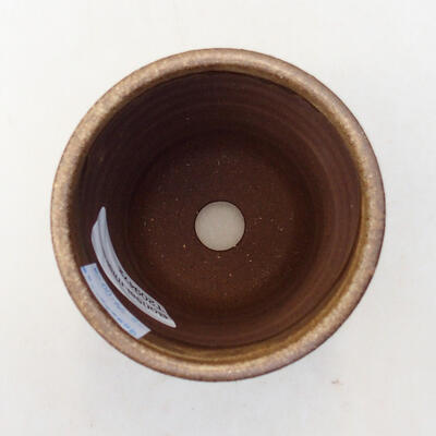 Ceramiczna miska bonsai 7,5 x 7,5 x 9,5 cm, kolor brązowy - 3