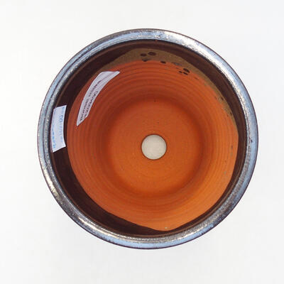 Ceramiczna miska bonsai 10,5 x 10,5 x 14 cm, kolor metalu - 3