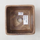 Ceramiczna miska bonsai 10 x 10 x 6,5 cm, kolor brązowy - 3/3