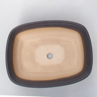 Ceramiczna miska bonsai H 08 - 24,5 x 18 x 7 cm, czarny mat - 3
