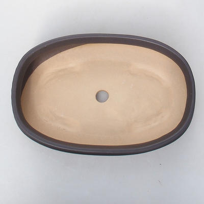 Ceramiczna miska bonsai H 15 - 26,5 x 17 x 6 cm, czarny mat - 3