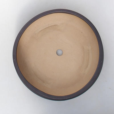 Ceramiczna miska bonsai H 21-23 x 23 x 7 cm, czarny mat - 3