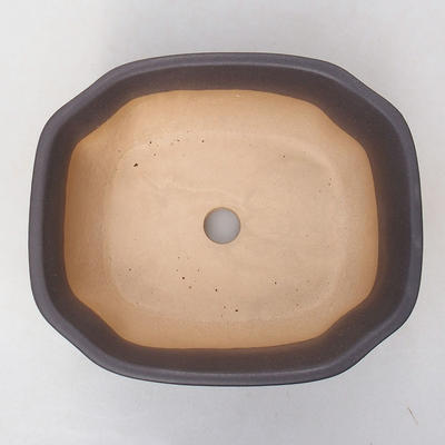 Ceramiczna miska bonsai H 31 - 14,5 x 12,5 x 6 cm, czarny mat - 3