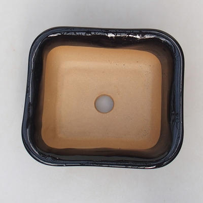 Ceramiczna miska bonsai H 38-12 x 10 x 5,5 cm, czarny połysk - 3
