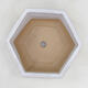 Misa ceramiczna + spodek H53 - miska 20 x 18 x 7,5 cm spodek 18 x 15,5 x 1,5 cm, biały - 3/4