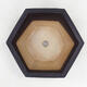 Misa ceramiczna + spodek H53 - miska 20 x 18 x 7,5 cm spodek 18 x 15,5 x 1,5 cm, czarny mat - 3/4