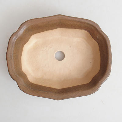 Ceramiczna miska bonsai H 51-17,5 x 13,5 x 5,5 cm, brązowy - 3
