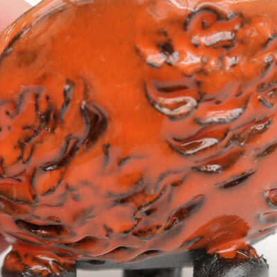 Ceramiczna muszla 9 x 9 x 5 cm, kolor pomarańczowy - 3