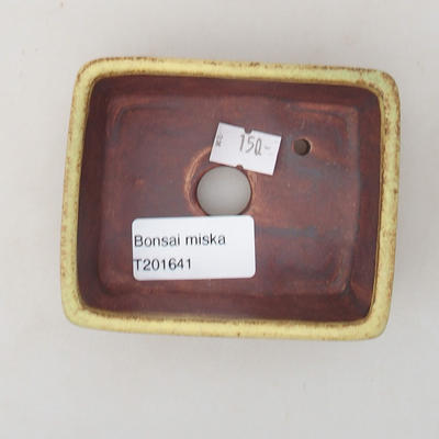 Ceramiczna miska bonsai 9,5 x 8 x 3,5 cm, kolor żółty - 3