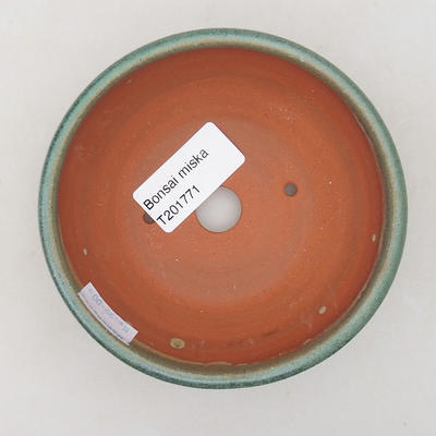 Ceramiczna miska bonsai 11 x 11 x 4 cm, kolor zielony - 3